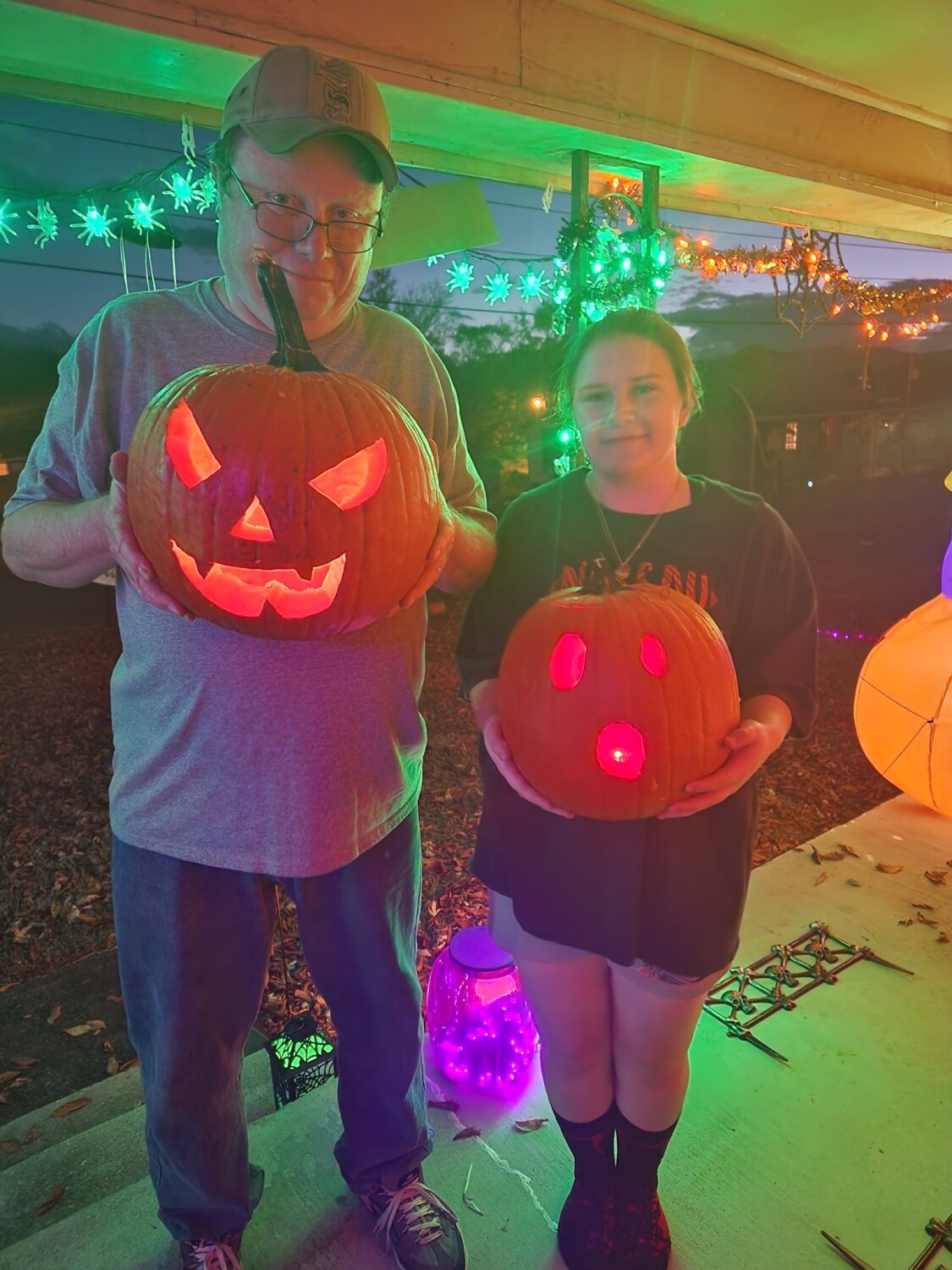 Grampy and granddaughter