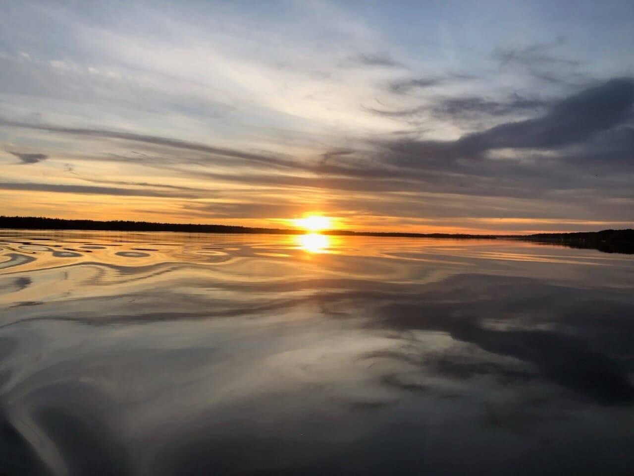 Evening sunset on Lake Livingston,TEXAS