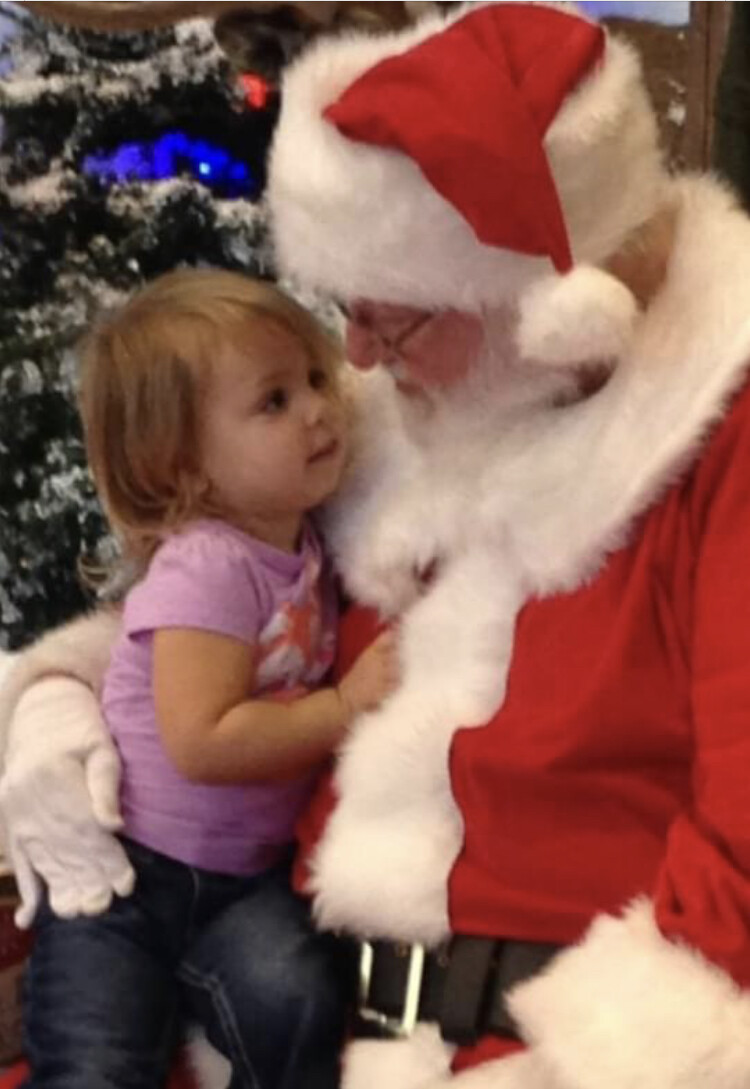 1st picture with Santa Clause