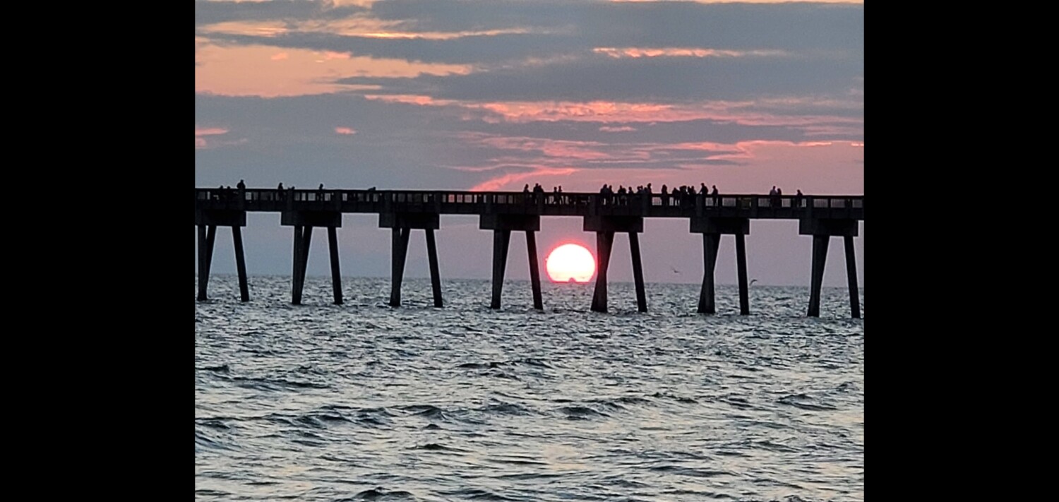 Fishing off heavens pier now