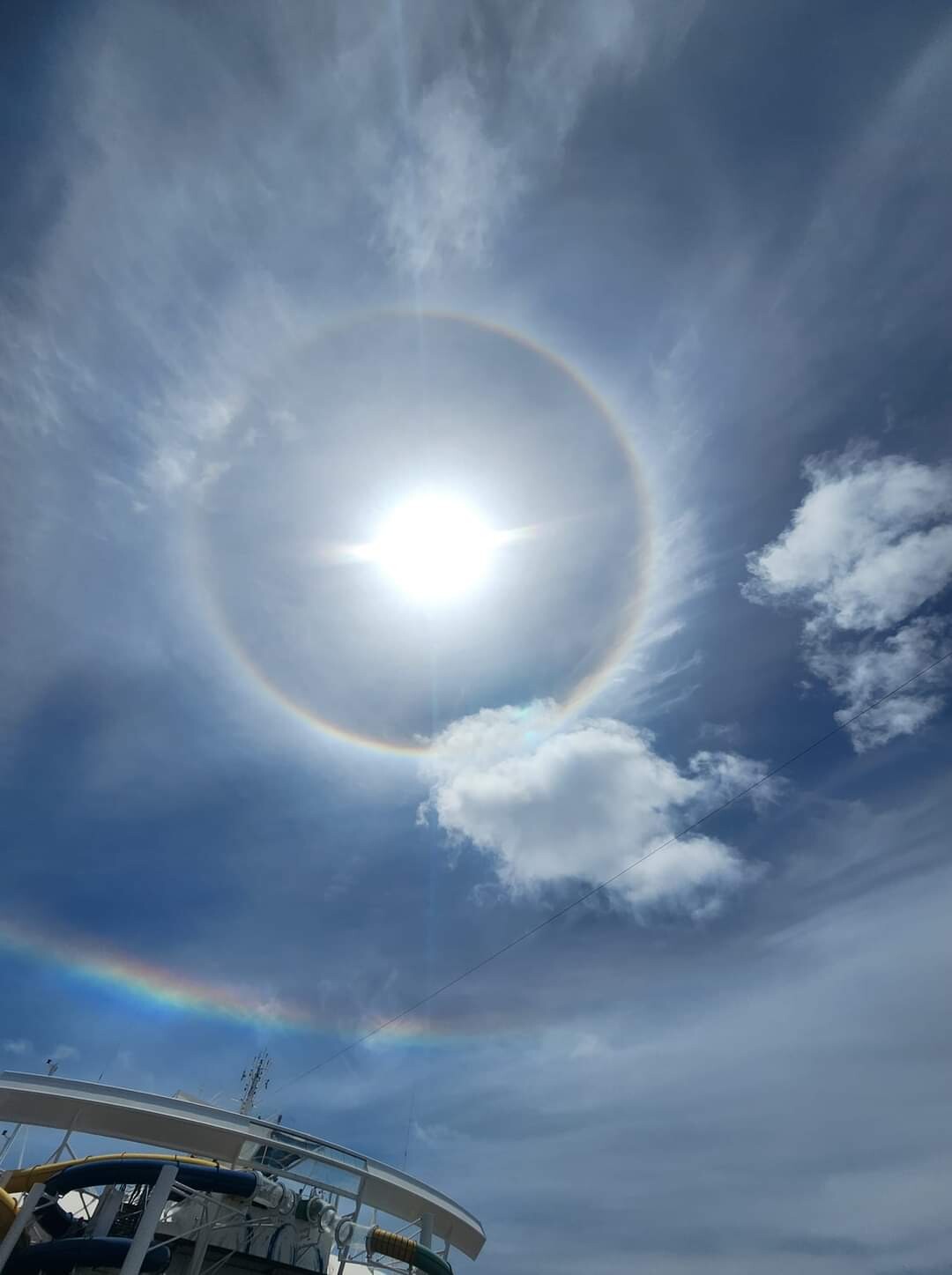 Rainbows around the sun.