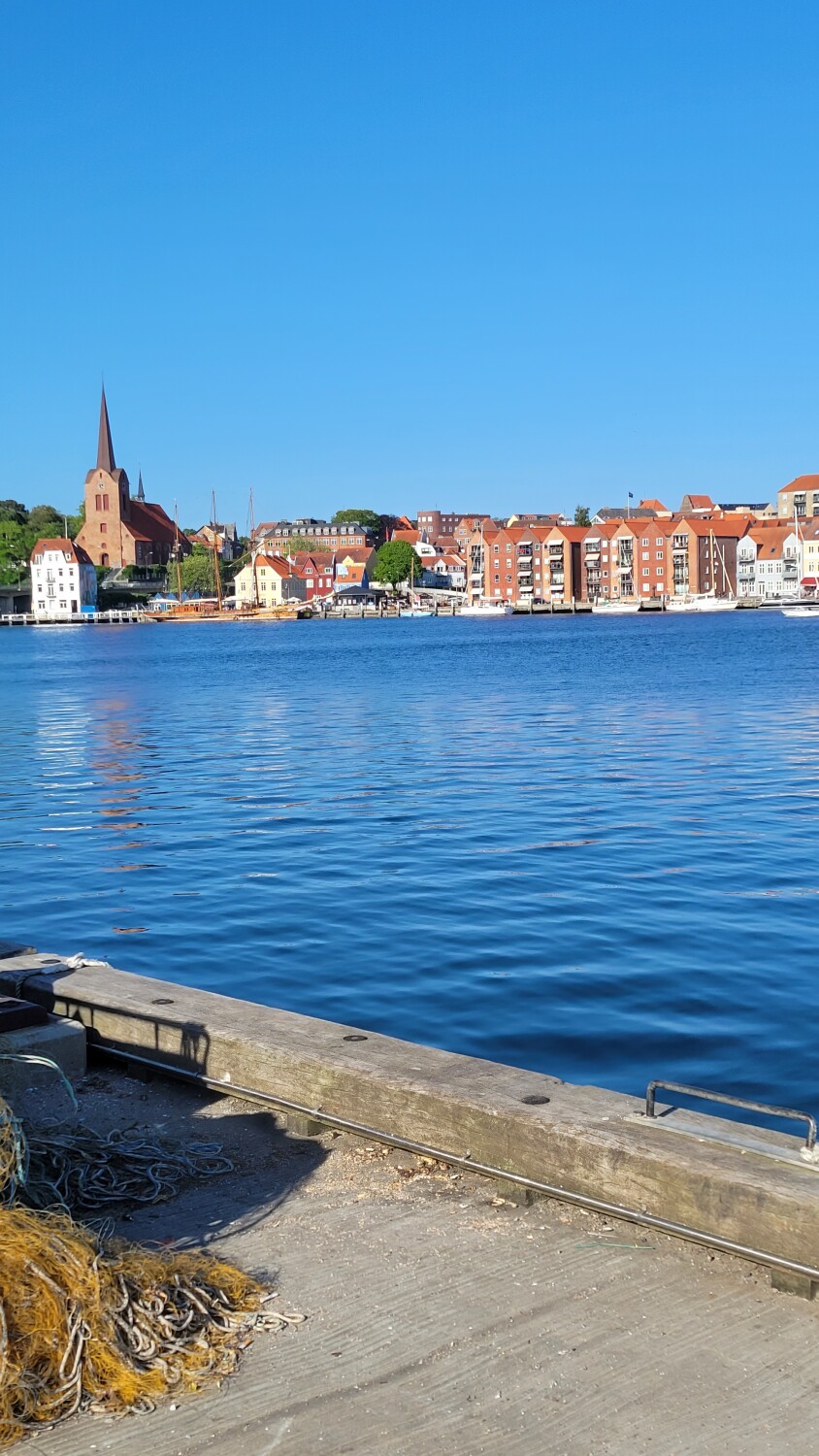 Sønderborg, Denmark fishing pier (Alessund River)