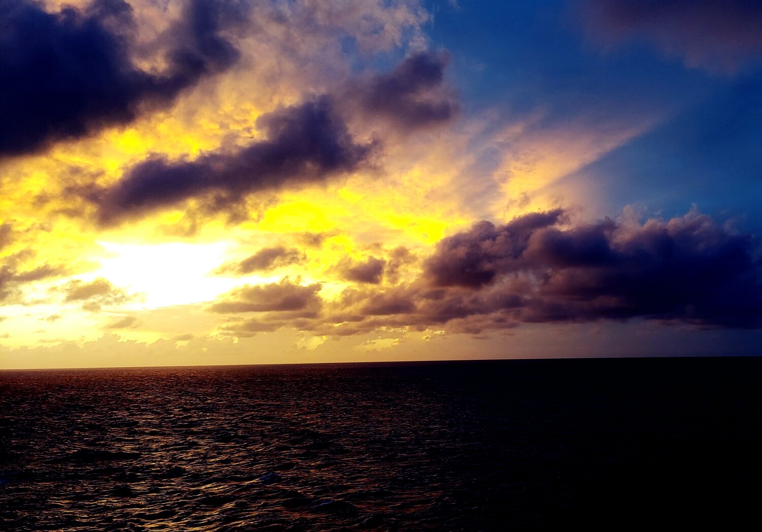 Sunset at sea