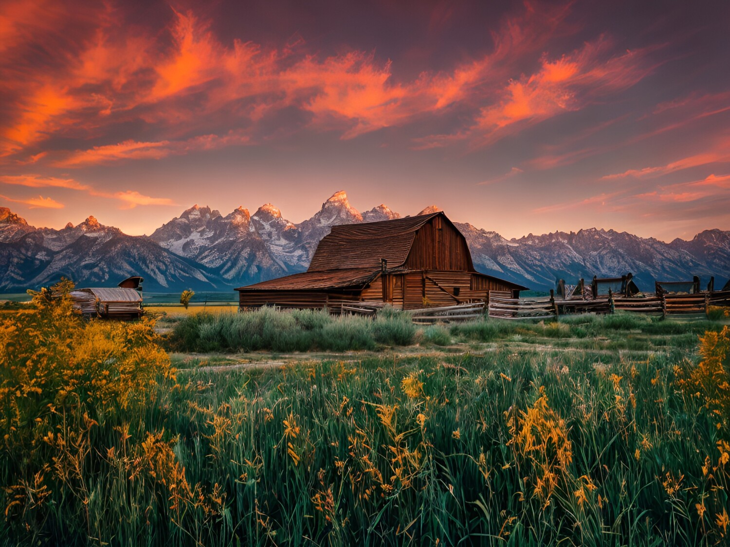 Sunrise at Grand Teton Range