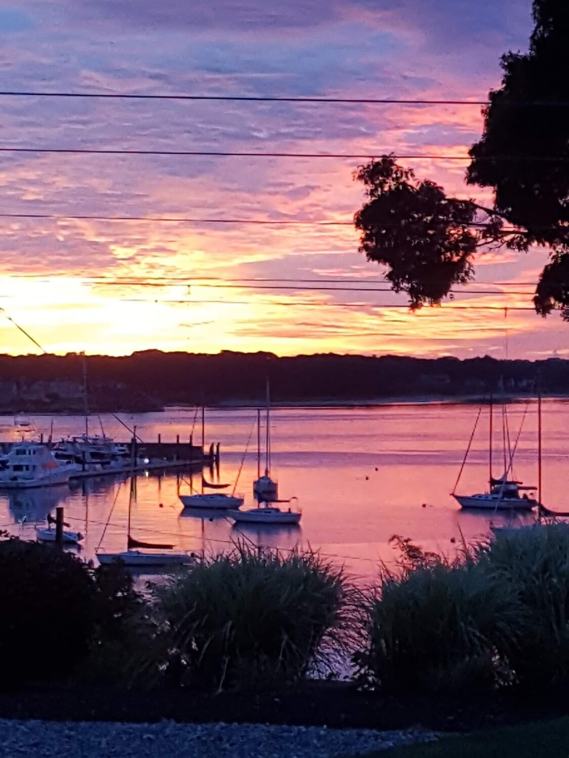 Sunrise on Greenwich Bay.