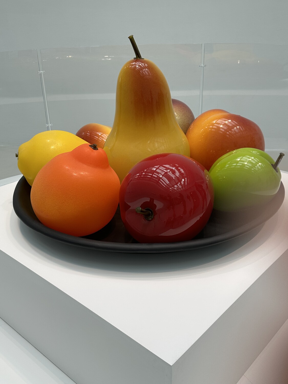 Glass fruits display