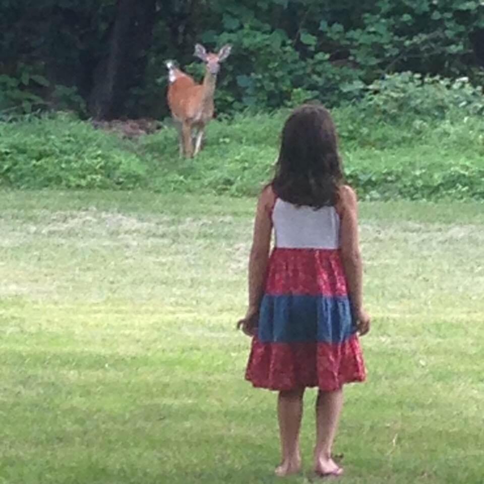 Girl vs Deer Faceoff