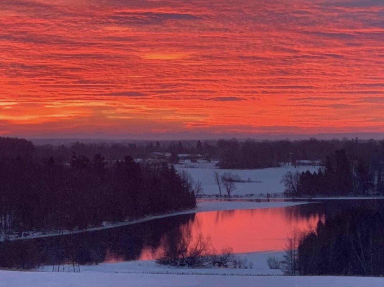 Crimson Spring Sunrise