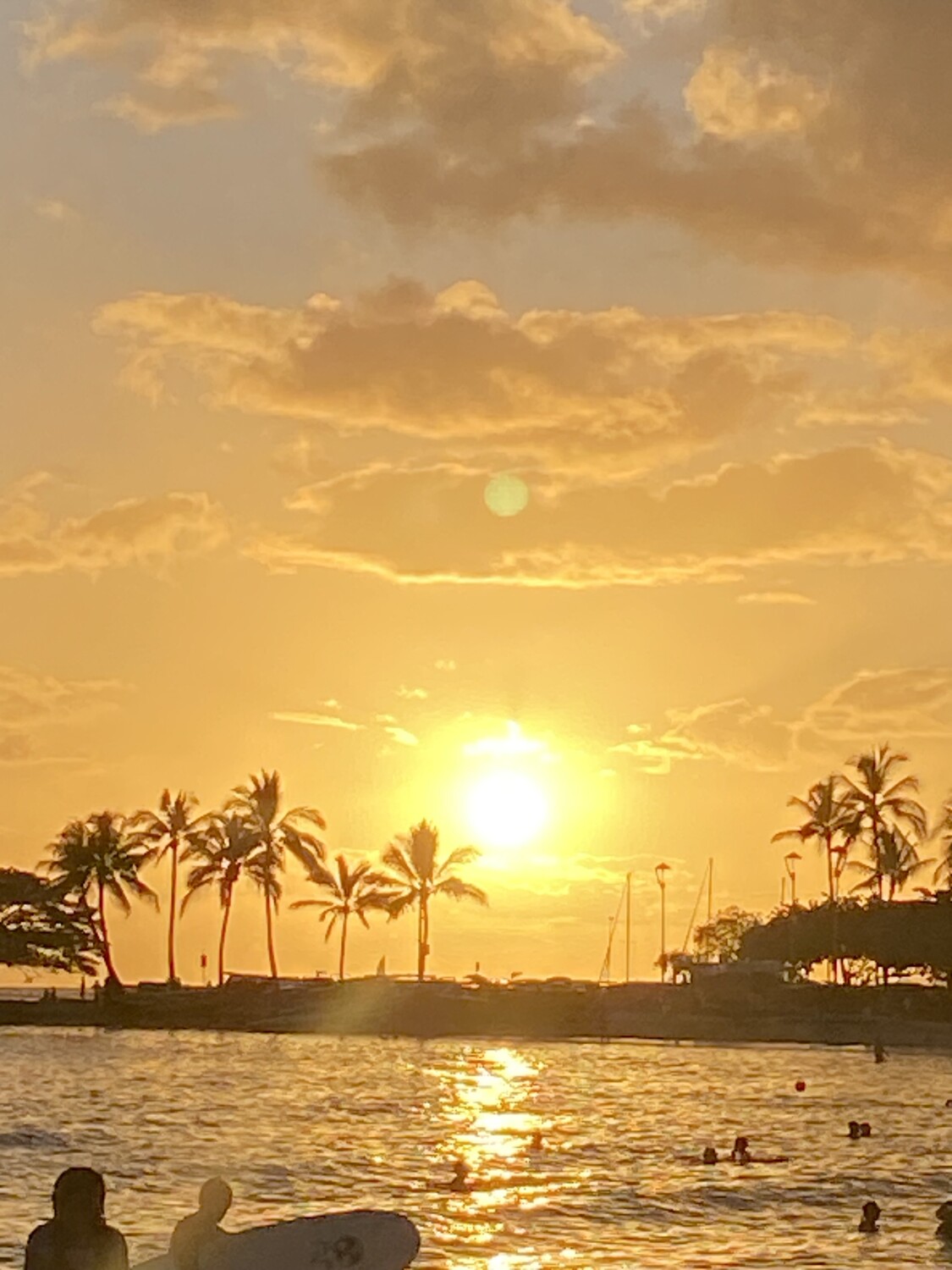 Sunset over the beach