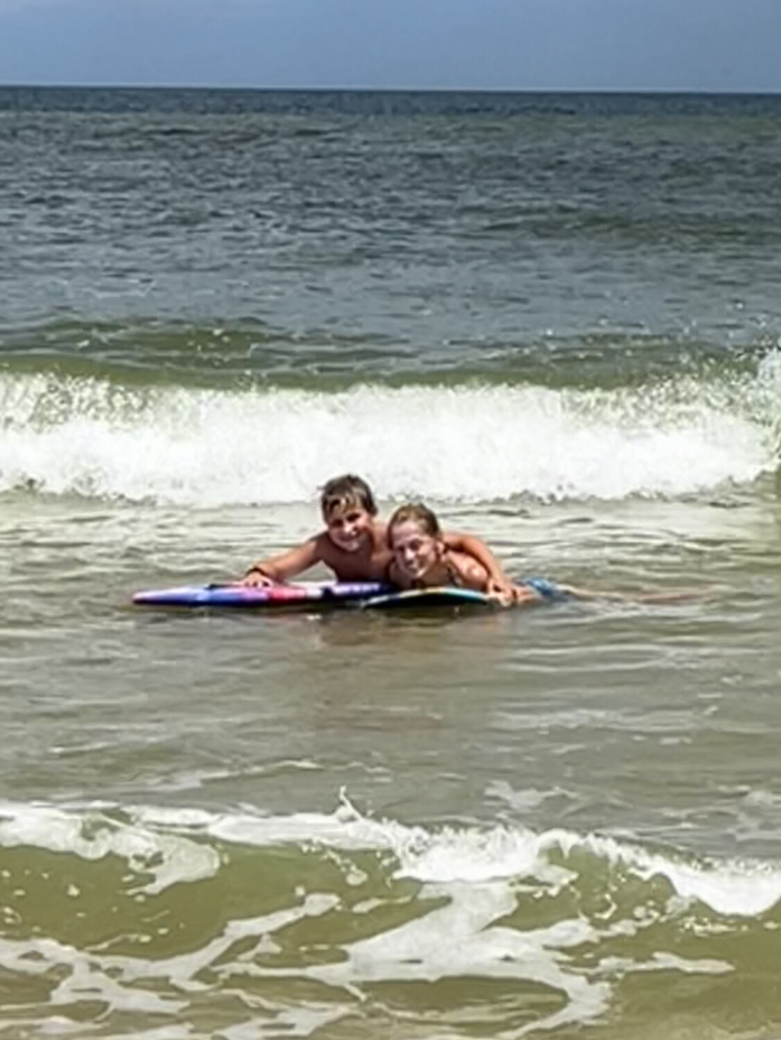 Boogie boarding Cresent Beach