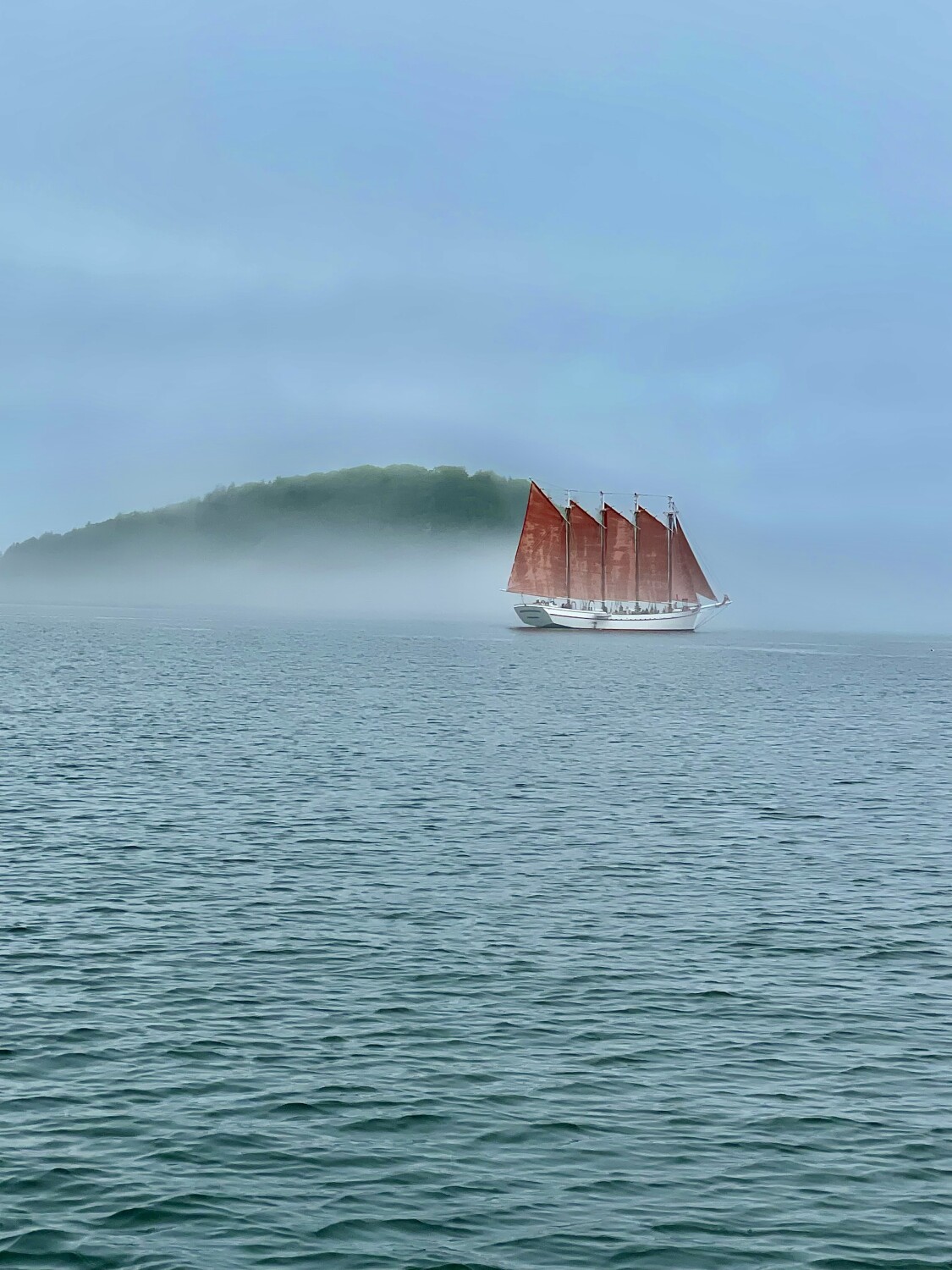 Sailboat in the Mist