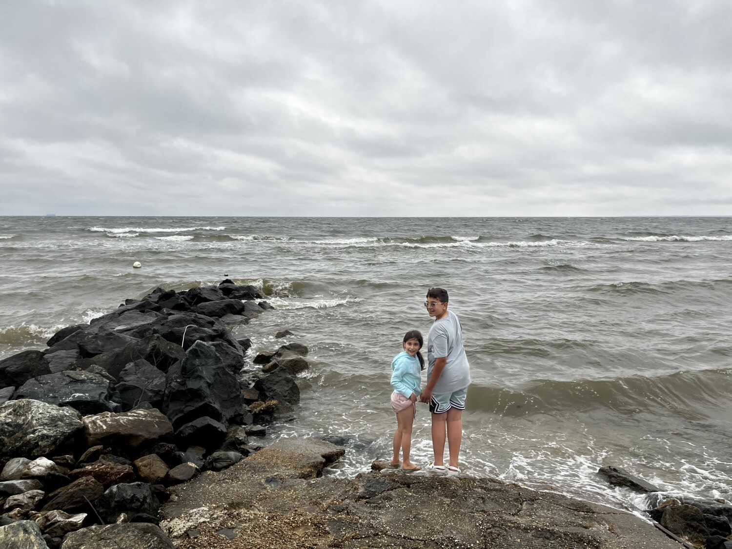 Cousins at the shore