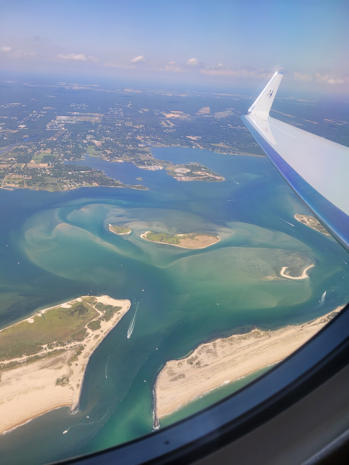 Private flight over Long Island