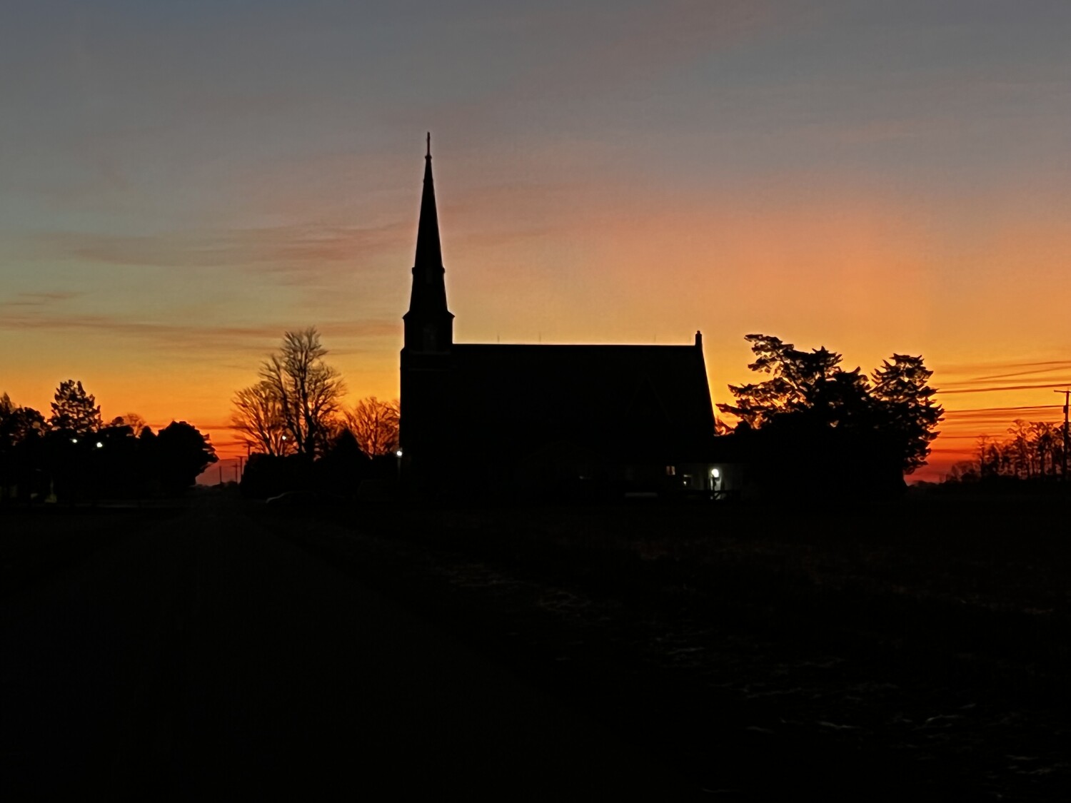 Country Church at Dawn