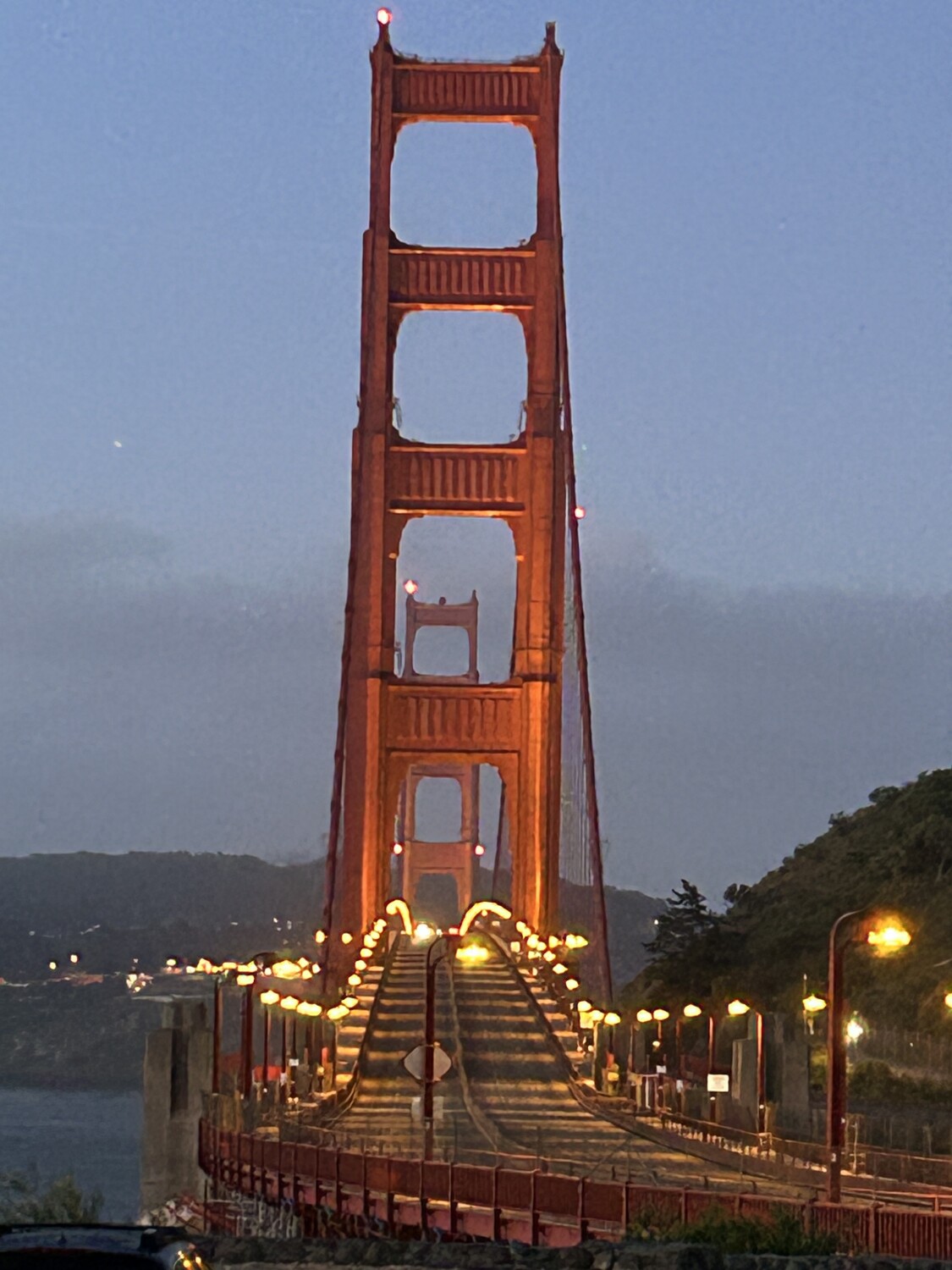 Early morning on golden gate bridge