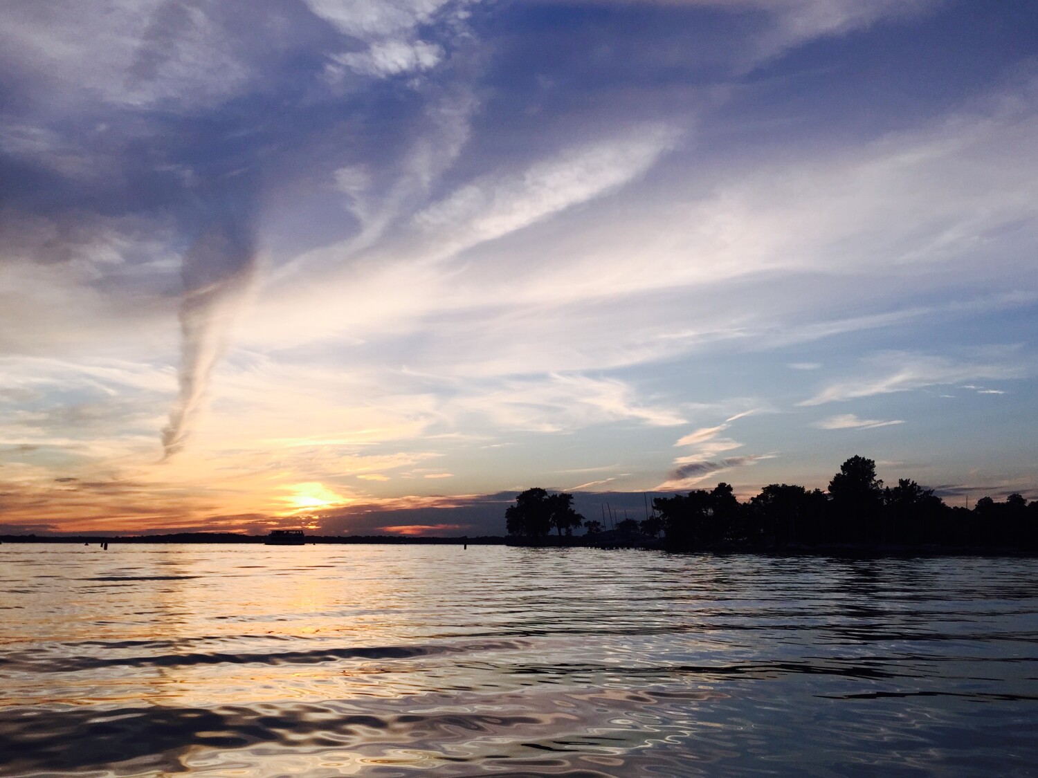 Sunset on lake Minnetonka. Mn