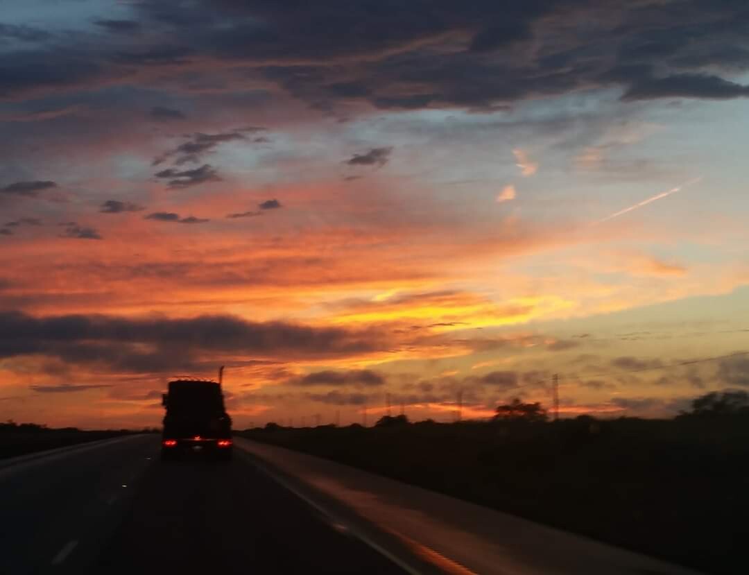 Driving into Sunset