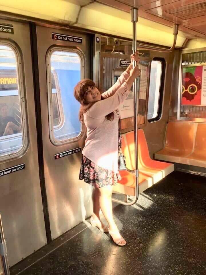 Me on the D train on my way to Coney Island