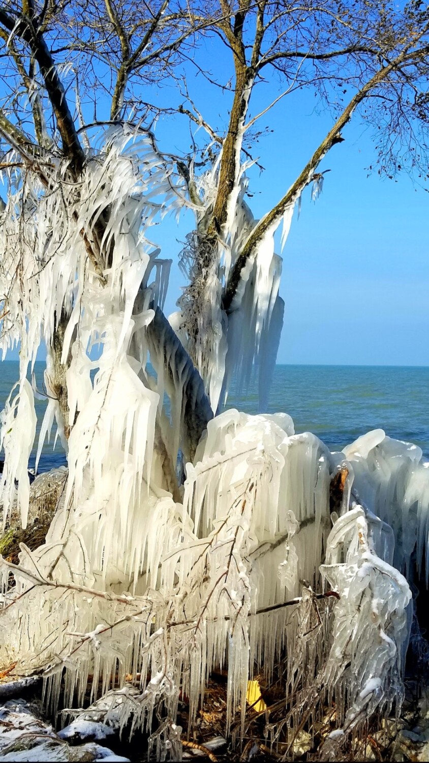 The beach takes respite