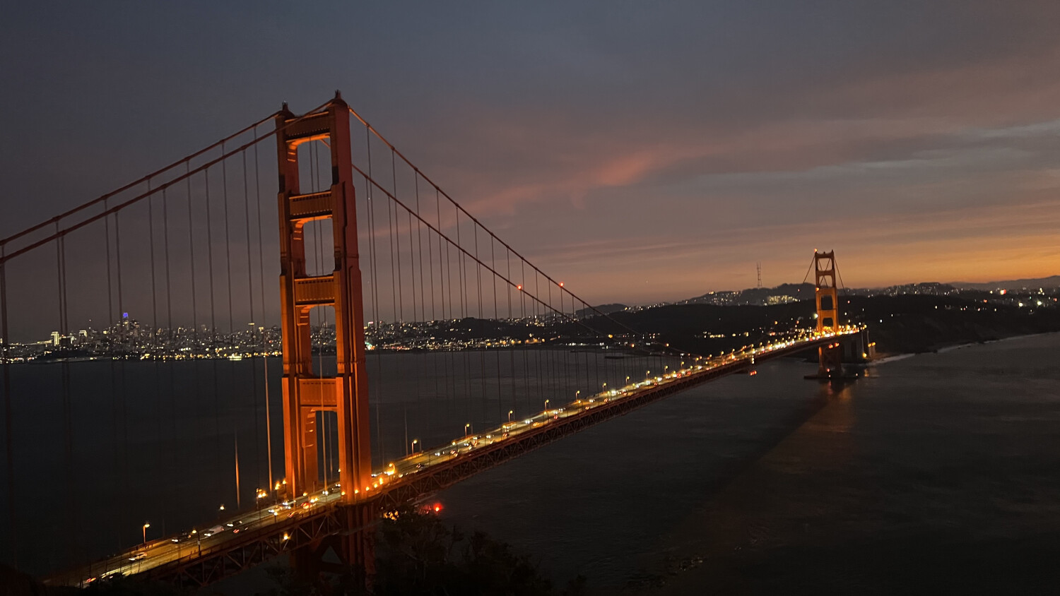 A Sunset eve on Golden Gate Bridge
