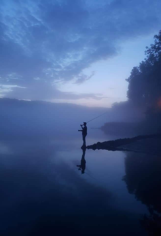 Sunset fishing.