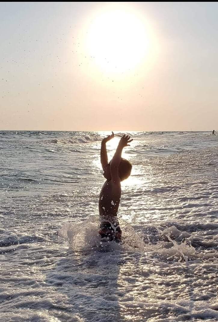 Worshiping the sunset.