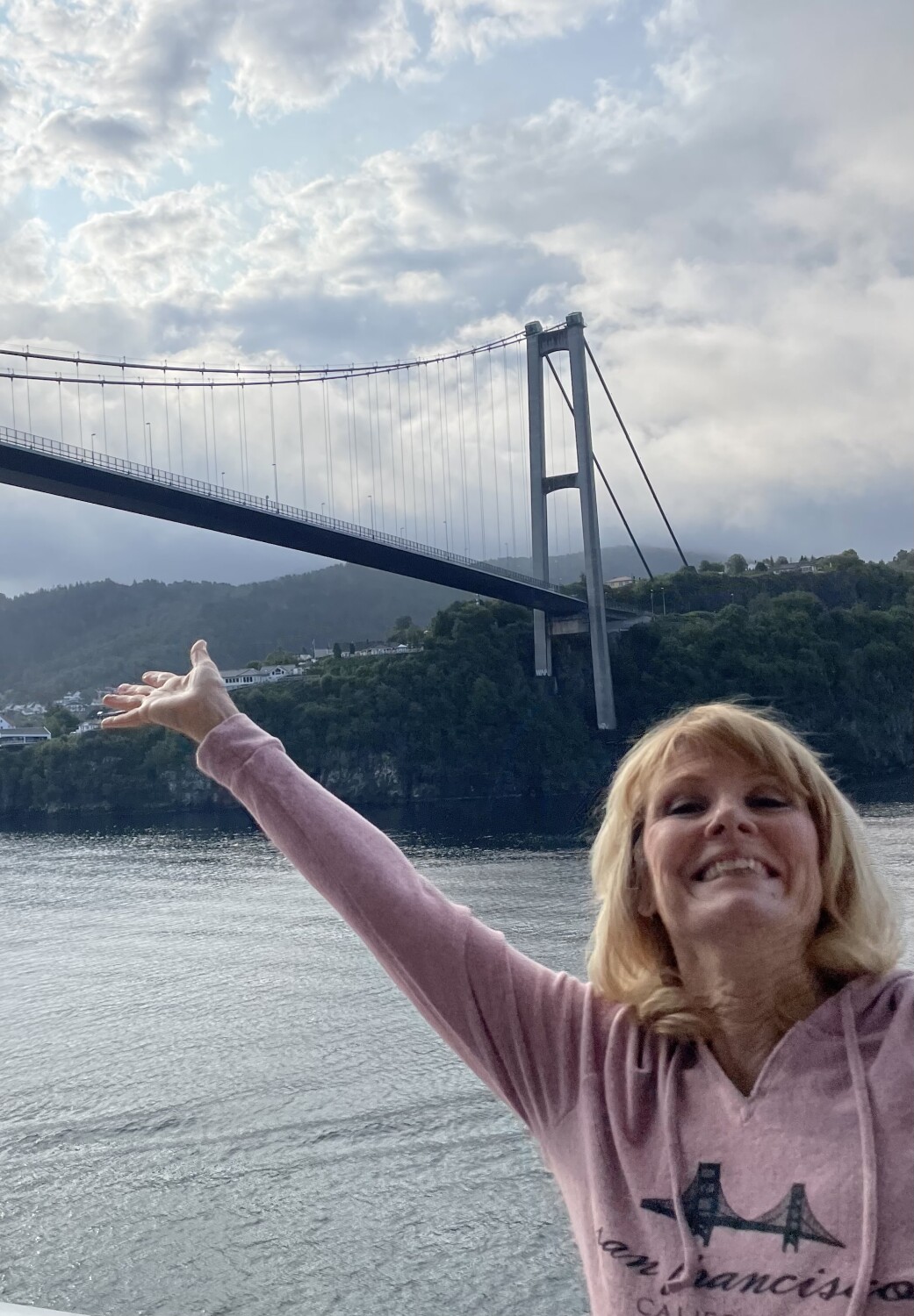Traveling under a bridge