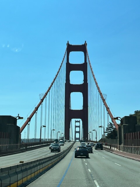 Golden View of the bridge