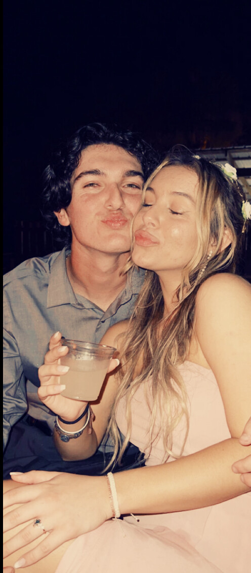 Wyatt and Alyeah celebrating