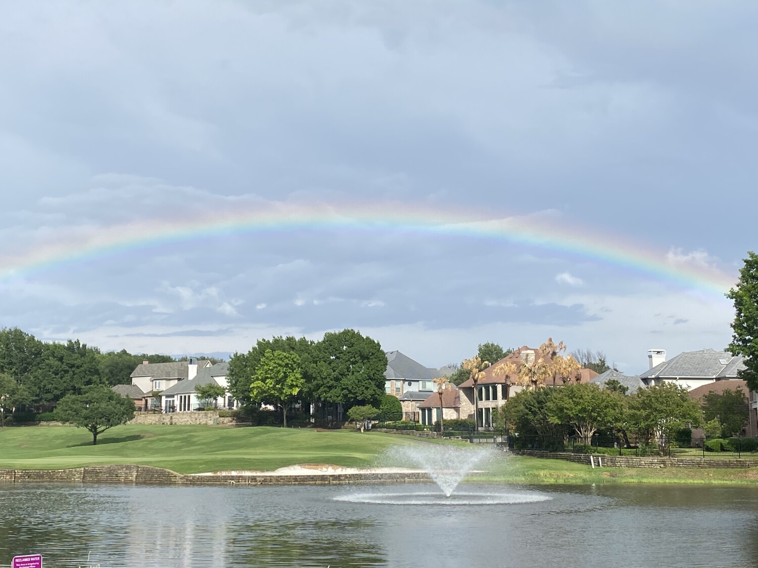 Rainbow over Stonebriar Golf Course