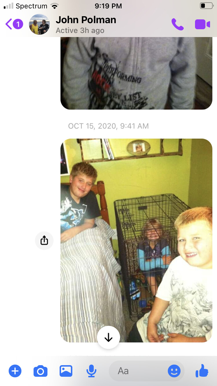 My Grandsons watching there sister