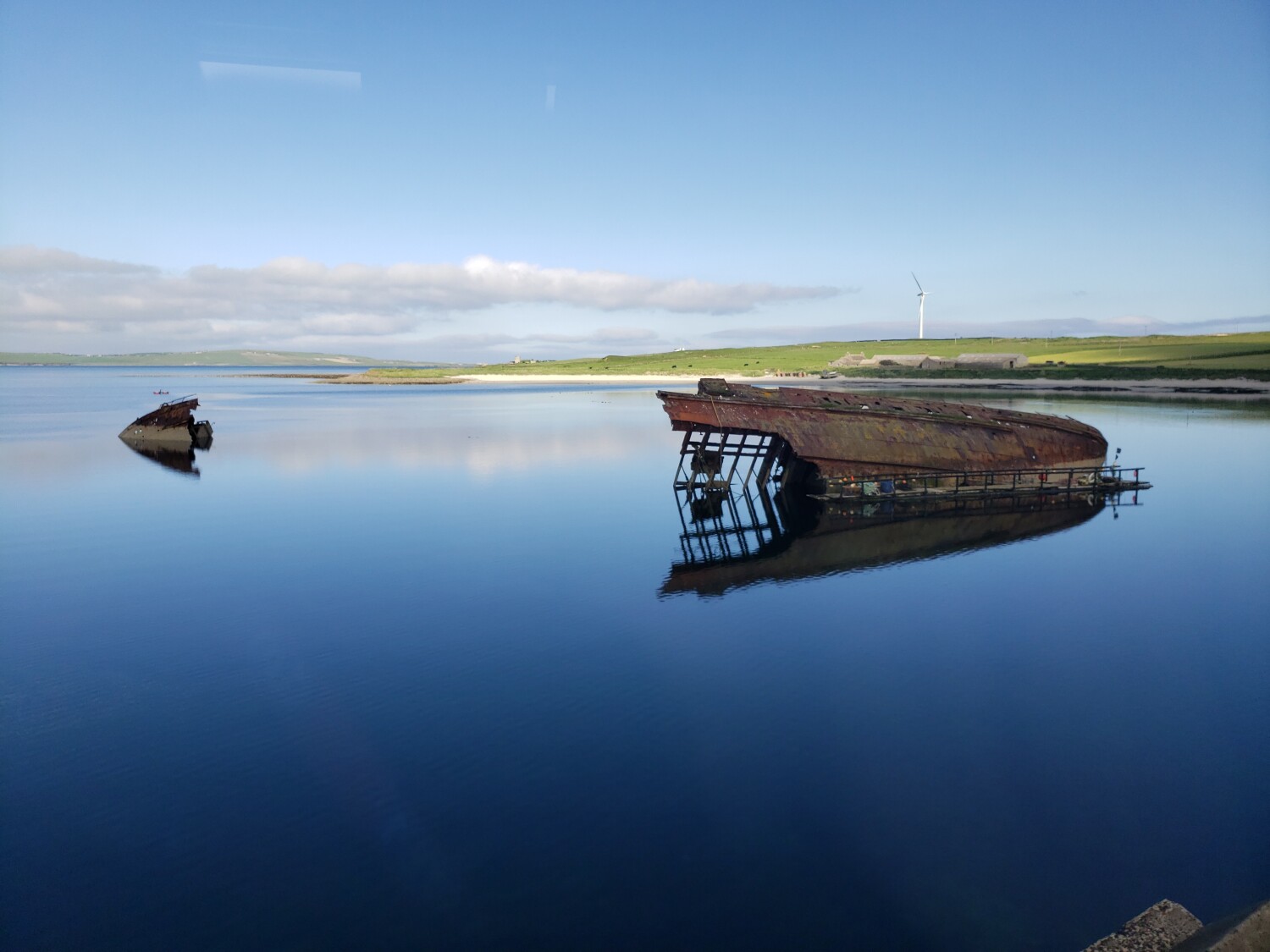 Orkney Island sunken ships off Churchhill barrier