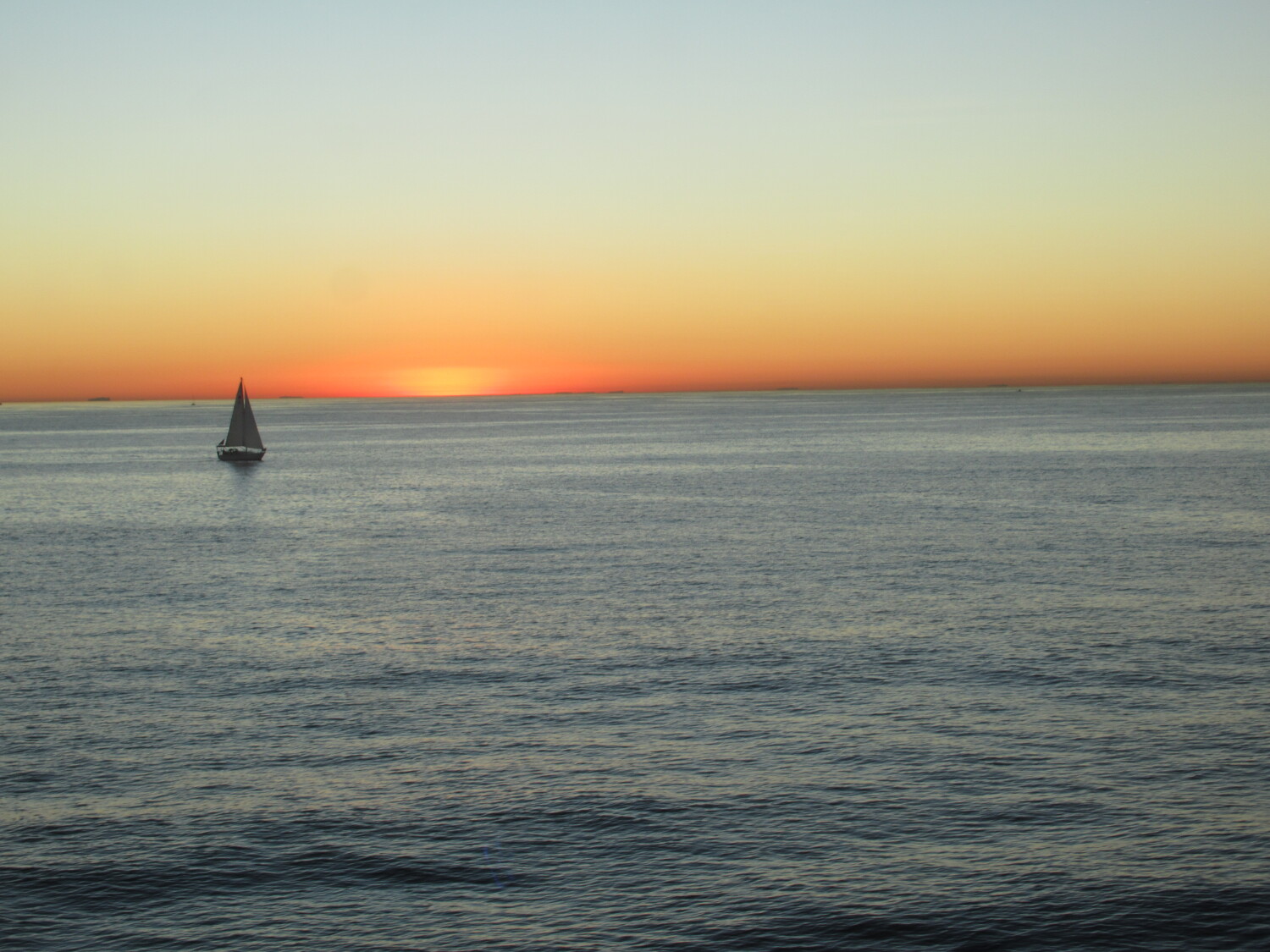 Beautiful sunset from the ship