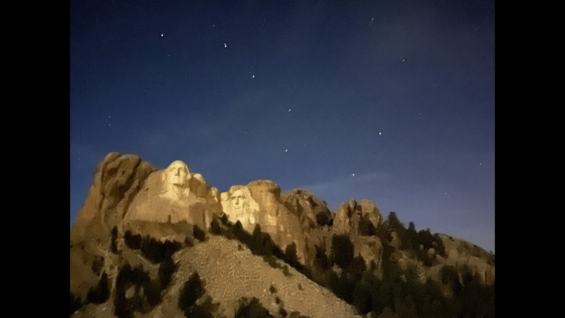 Big Dipper above Mount Rushmore
