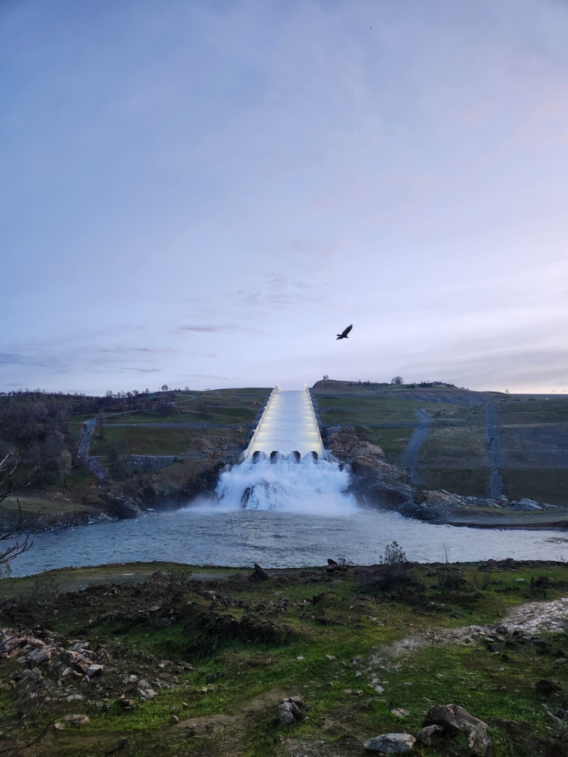 Oroville Dam spillway 2025