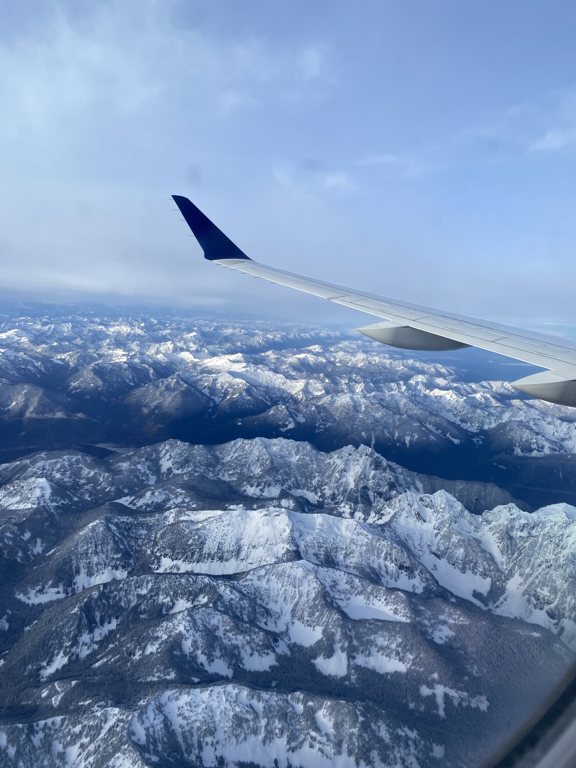 Snowy monuntains from above