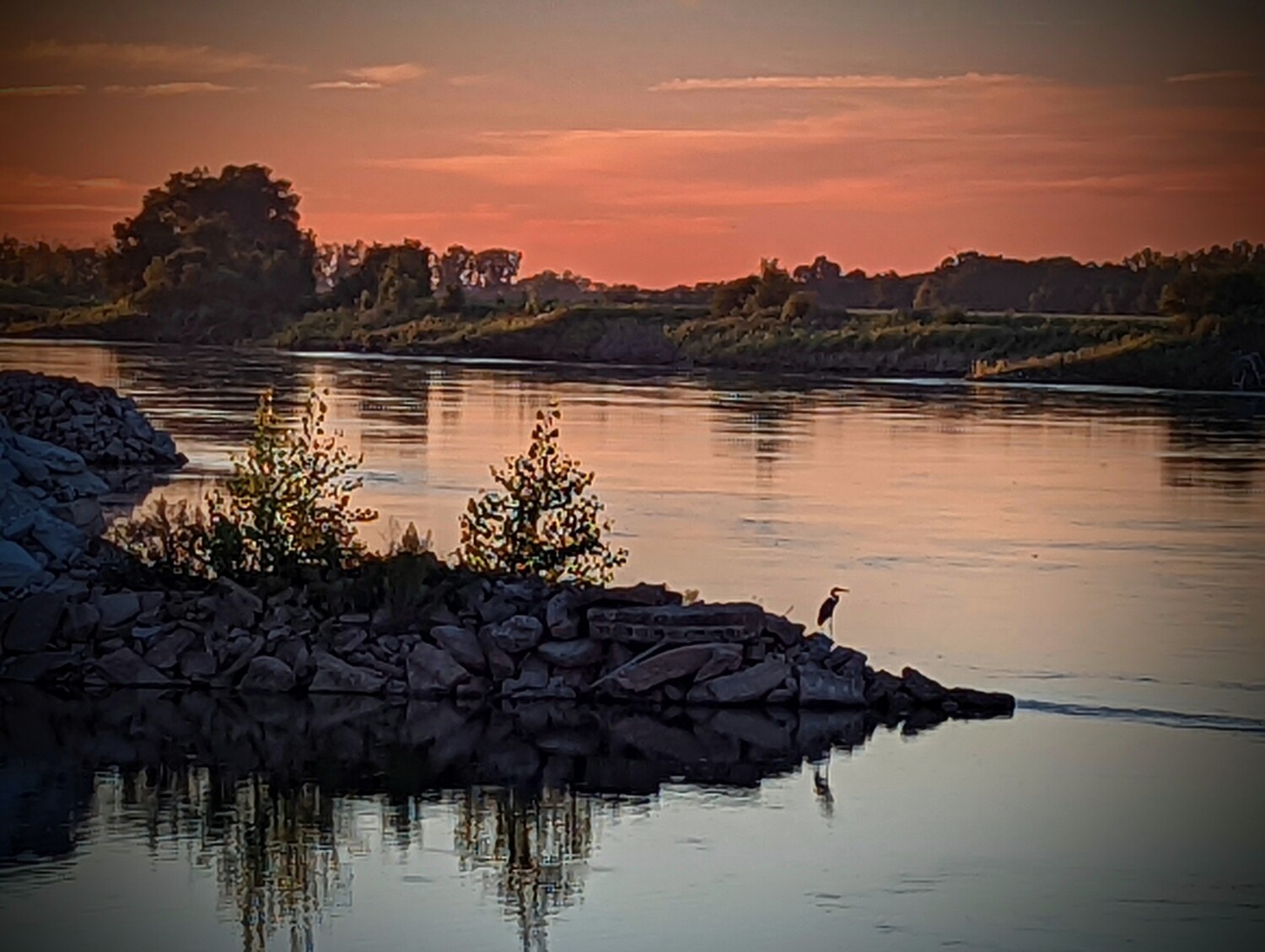 Missouri River sunset