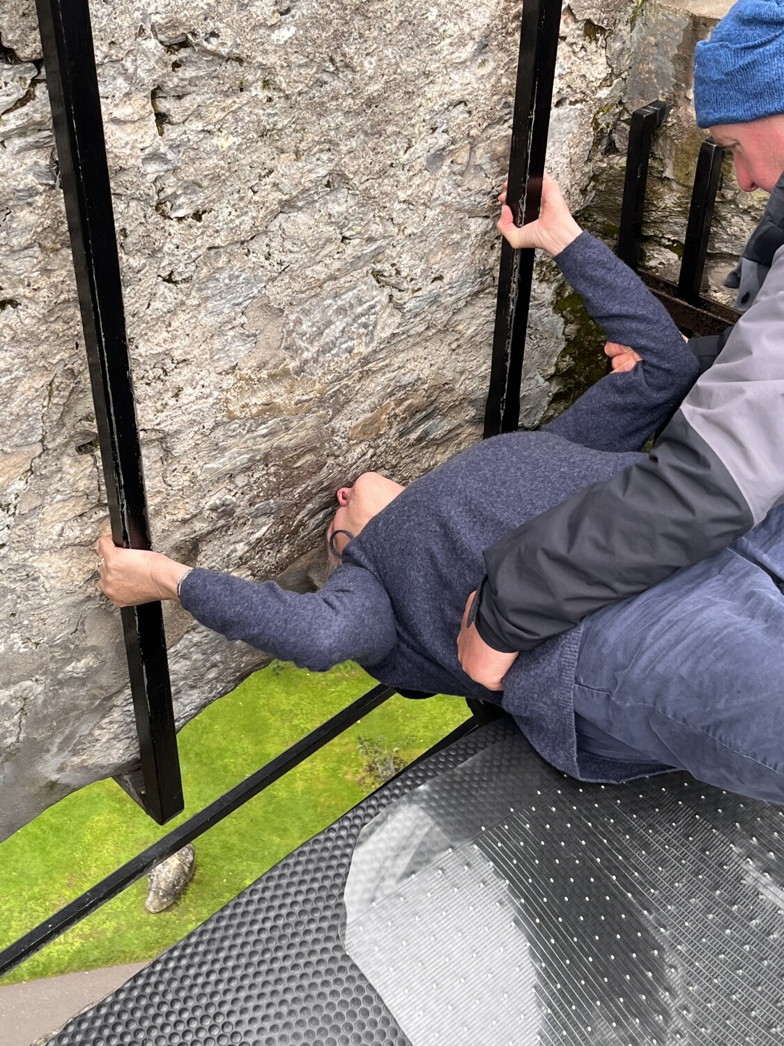A kiss for luck on the Blarney Stone