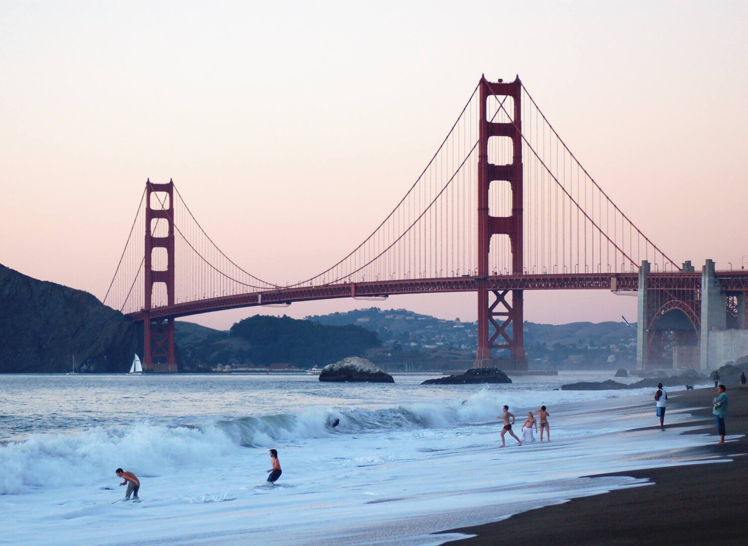 Baker beach after sunset