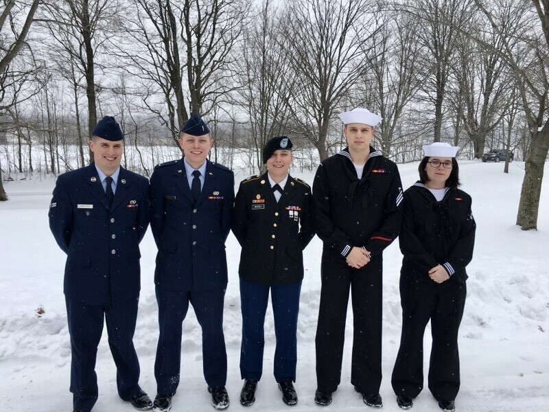 My husband honor guard for his funeral.
