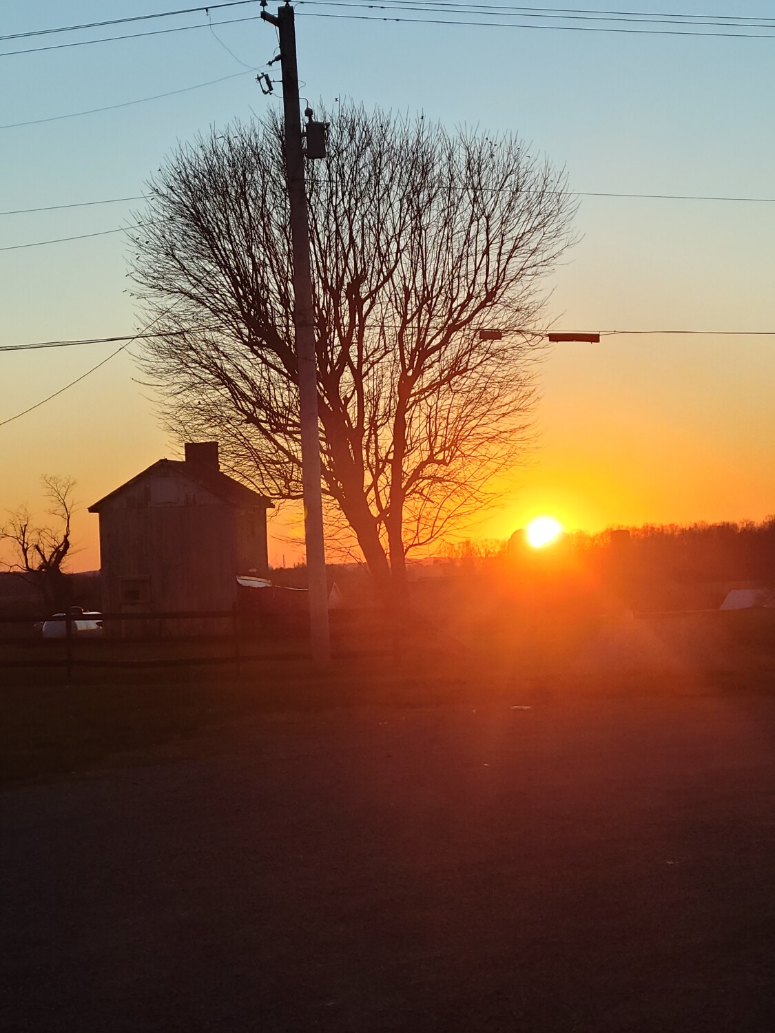 Sunset in the countryside