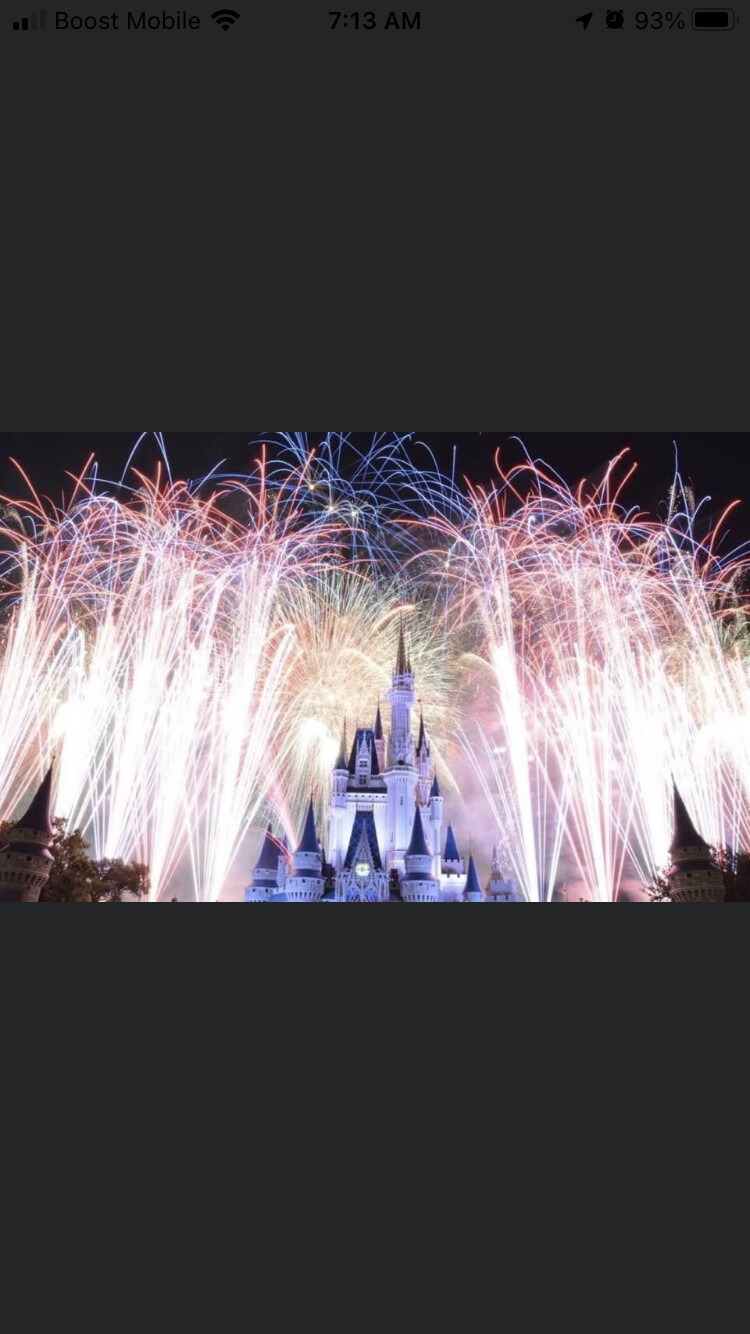 Fireworks at Cinderella’s Castle DisneyWorld