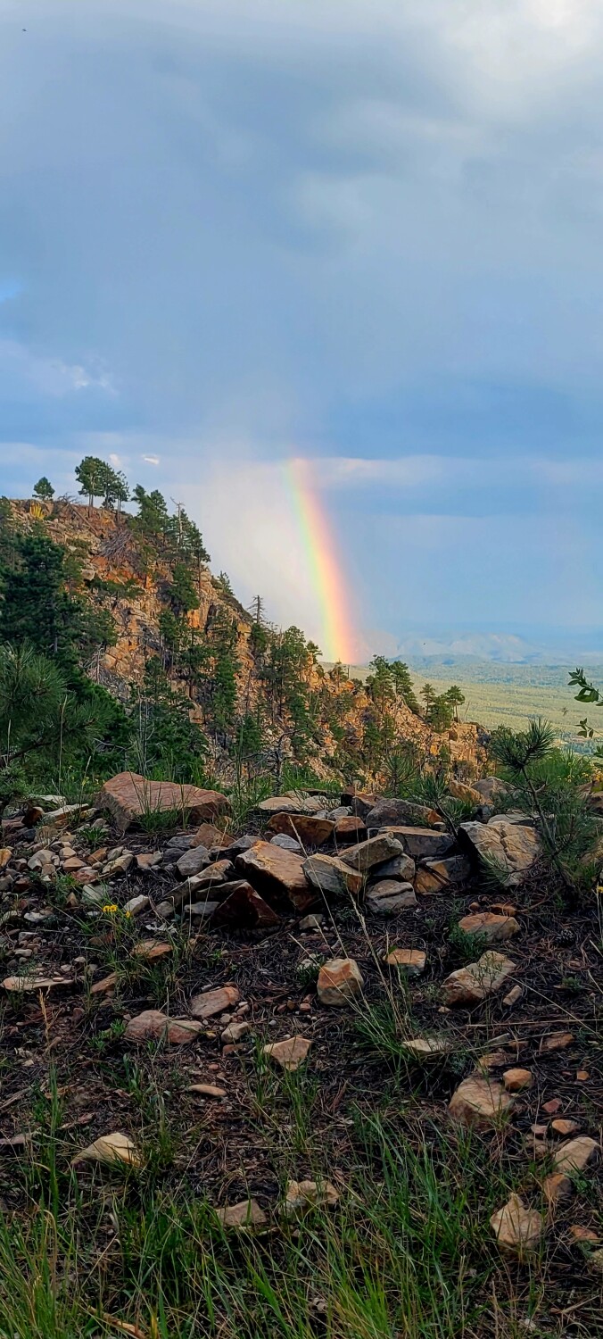 Rainbow on Mogollon Rim, Arizona