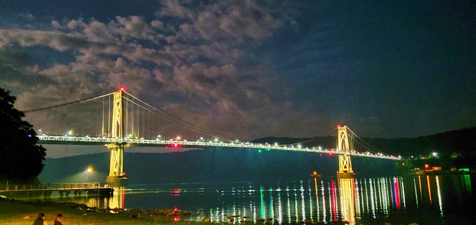 Mid Hudson Bridge by moonlight
