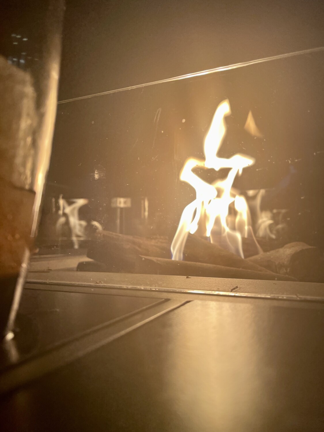 Fire Pit at Dinner on Parents back deck.