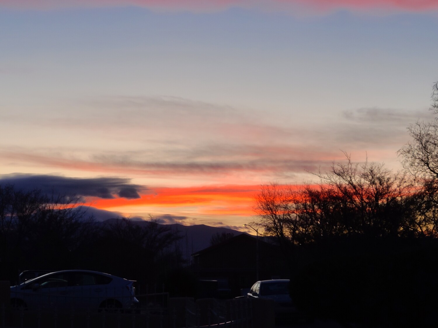 American flag in the morning sunrise