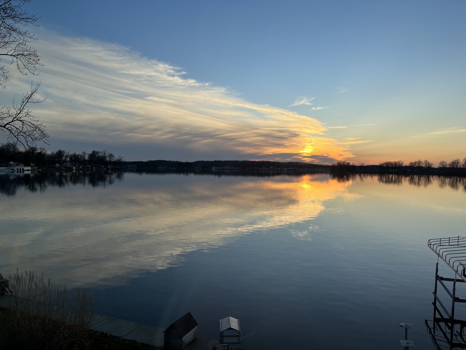 Lake sunset with clouds!
