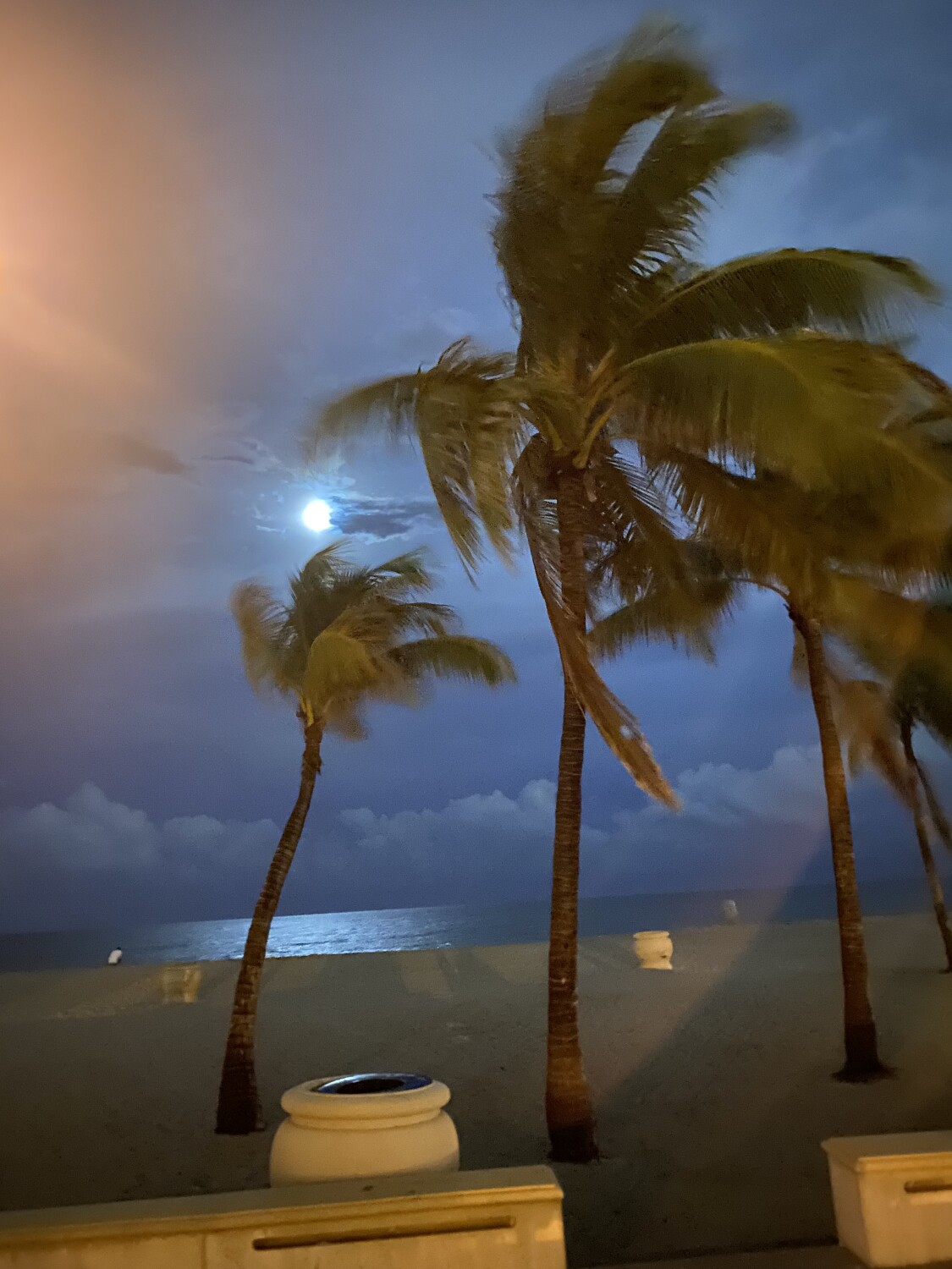 Moon over Hollywood Beach