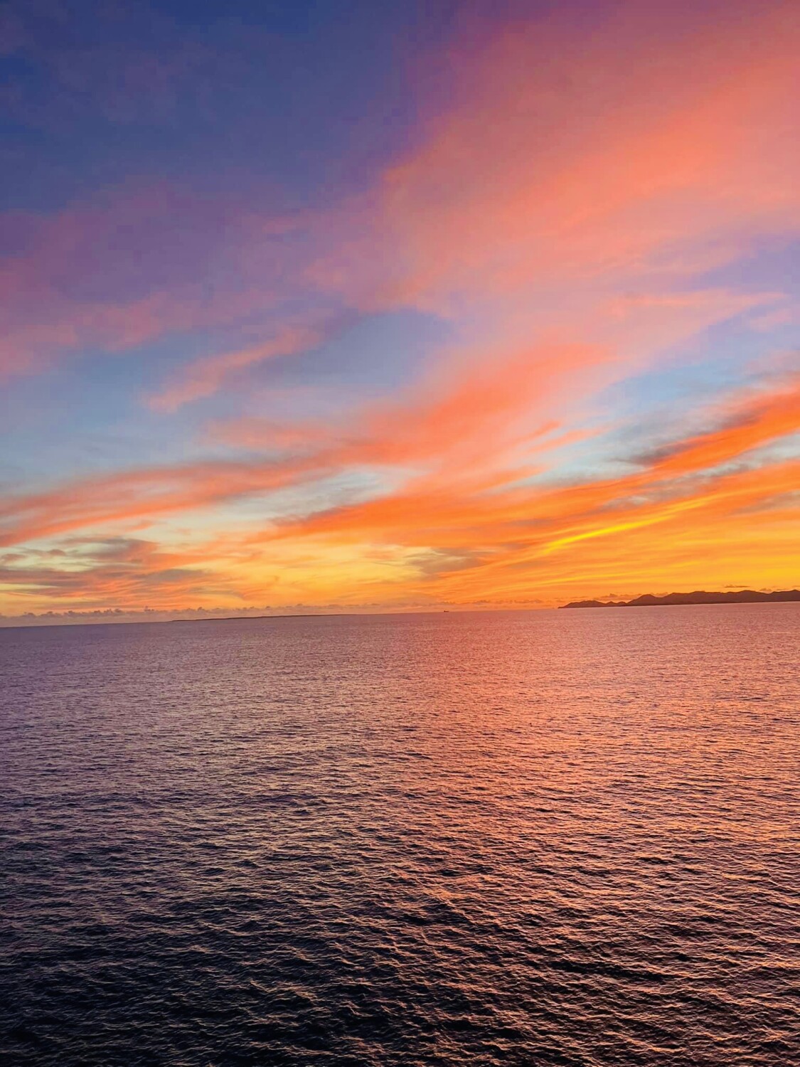 Sunset on the background