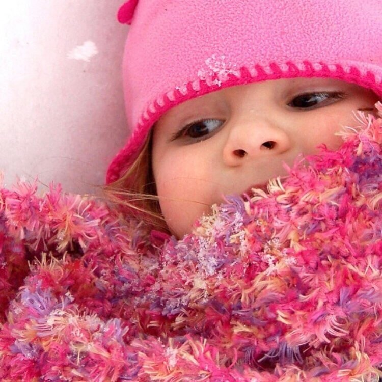 Fuzzy Scarf and Fat Snowflakes